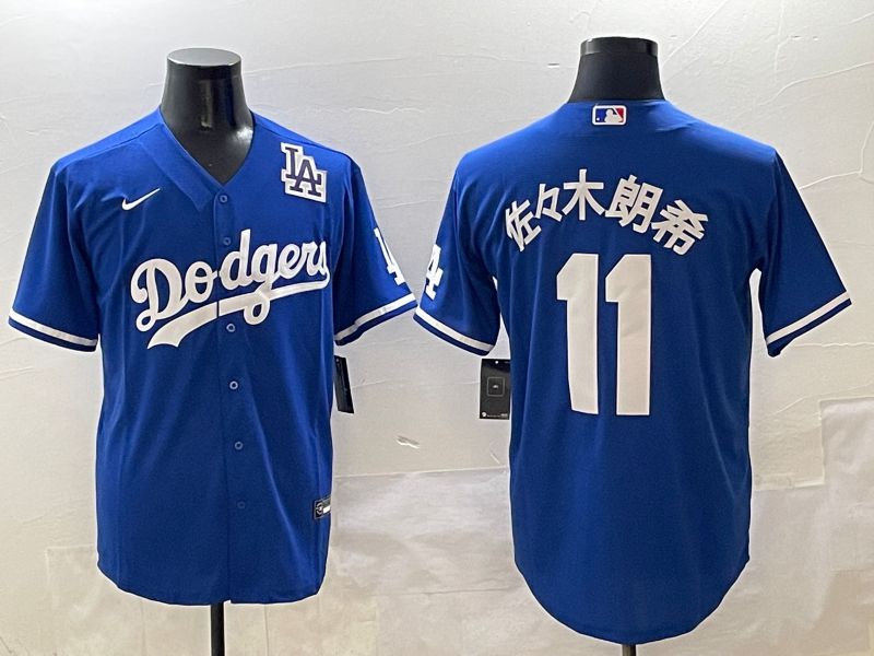 Men Los Angeles Dodgers 11 R.Sasaki Blue Game Nike 2025 MLB Jersey style 42510